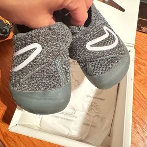 Nike Toddler Walking Shoe- Dark Green Knit Slip-On Sneakers Swoosh 1